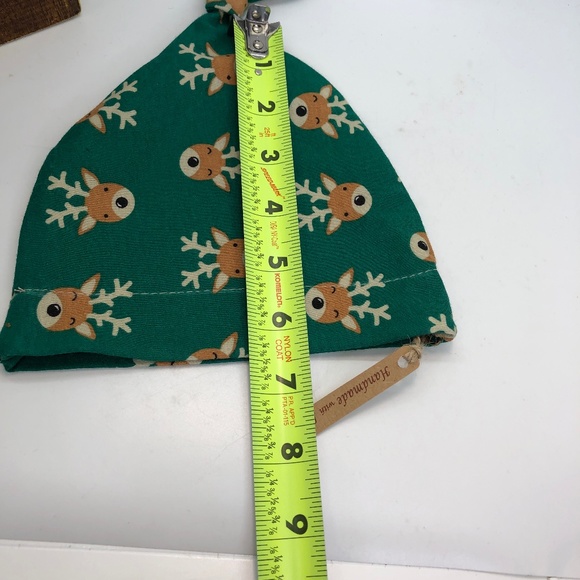 Baby Beanie Green Reindeer Slouchy Beanie Hat 3-6 Mos. - Picture 9 of 15